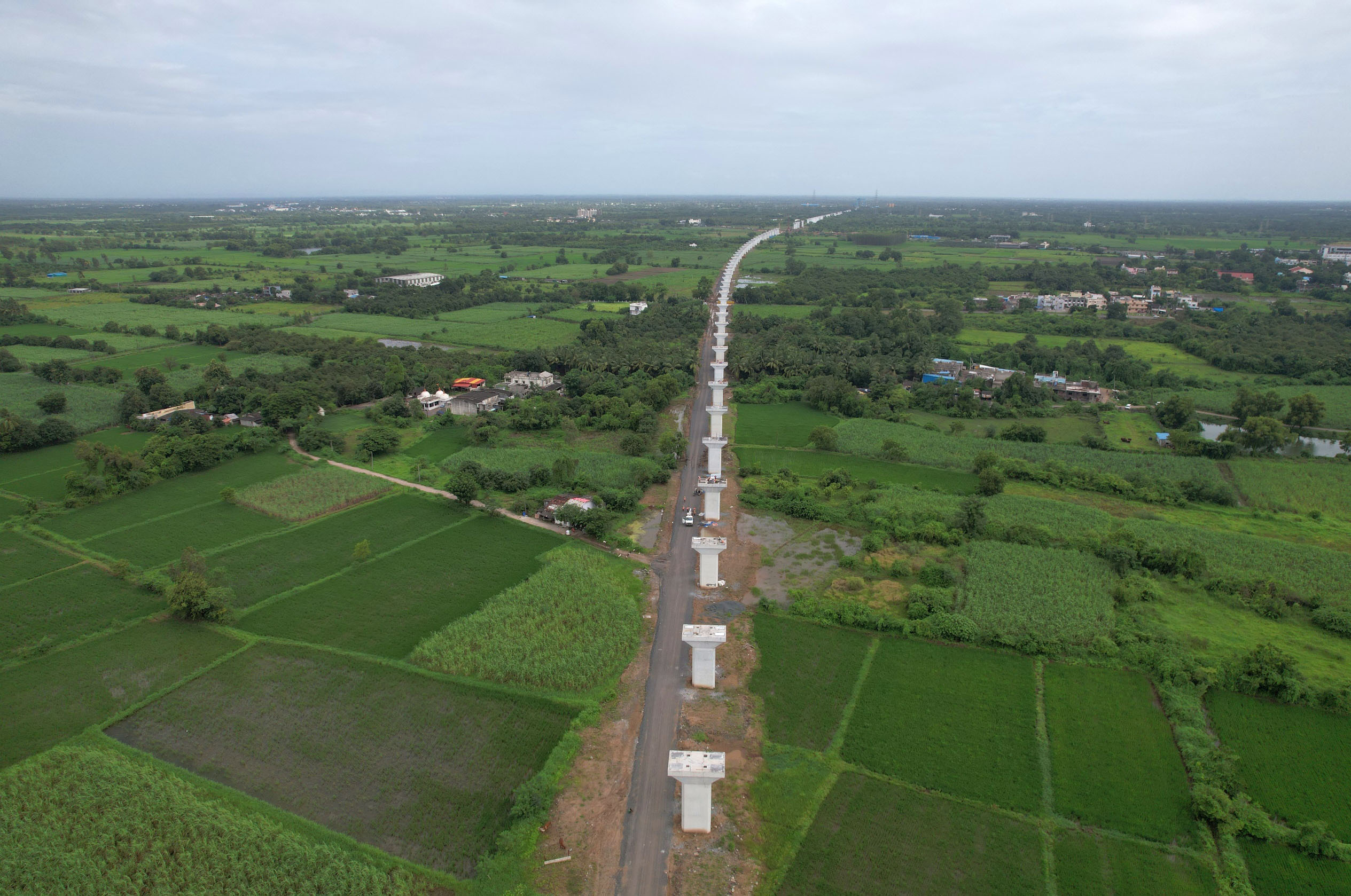 नवसारी ज़िले में पियर का कार्य प्रगति पर, सितंबर 2022